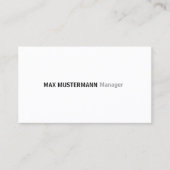 schlichte Visitenkarte Visitekaartje (Voorkant)