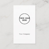 Schlichte Weiß-Schwarz Logo Business- Visitenkarte Visitekaartje (Voorkant)