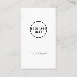Schlichte Weiß-Schwarz Logo Business- Visitenkarte Visitekaartje