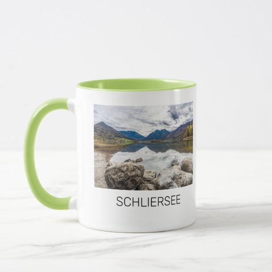 Schliersee Bavaria Lake Germany Panorama Souvenir Mok (Links)