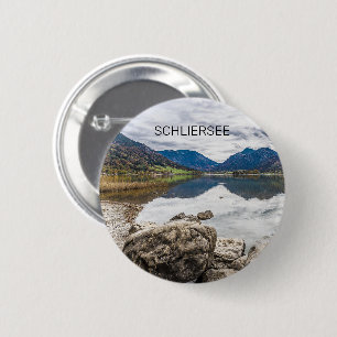 Schliersee Bavaria Lake Germany Panorama Souvenir Ronde Button 5,7 Cm
