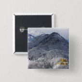 Schloss Hohenschwangau Vierkante Button 5,1 Cm (Voorkant /achterkant)