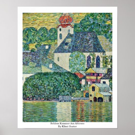 Schloss Kammer am attersee door Klimt Gustav Poster (Voorkant)
