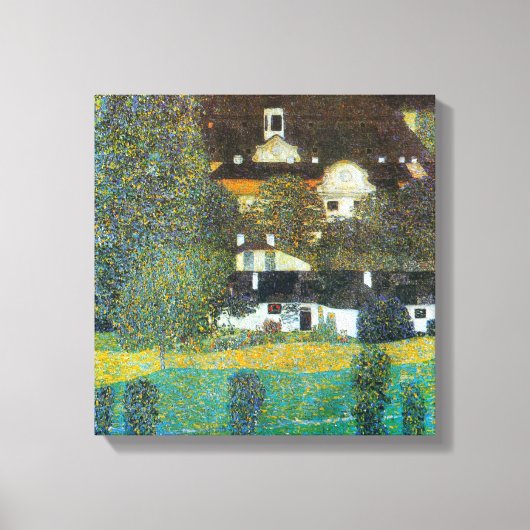 Schloss Kammer op Attersee II door Gustav Klimt Canvas Afdruk (Voorkant)