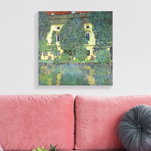 Schloss Kammer op Attersee III door Gustav Klimt Canvas Afdruk (Insitu (Woonkamer))