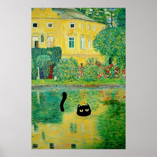 Schloss Kammer op het Attersee Cat Poster (Voorkant)