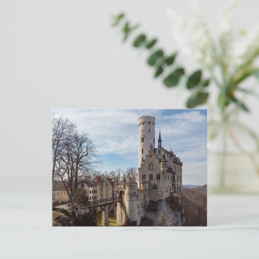 Schloss Lichtenstein in Baden Württemberg Postkart Briefkaart (Staand voorkant)