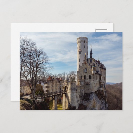 Schloss Lichtenstein in Baden Württemberg Postkart Briefkaart (Voorkant / Achterkant)