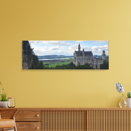 Schloss Neuschwanstein Canvas Panorama (Insitu (Woonkamer))
