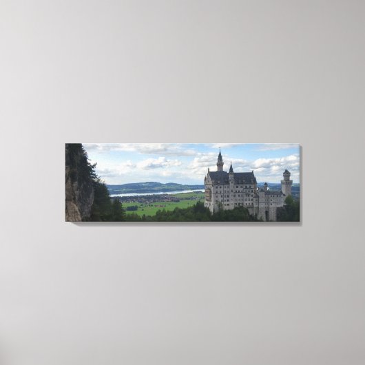 Schloss Neuschwanstein Canvas Panorama Afdruk (Voorkant)