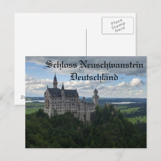 Schloss Neuschwanstein Castle Briefkaart (Voorkant / Achterkant)