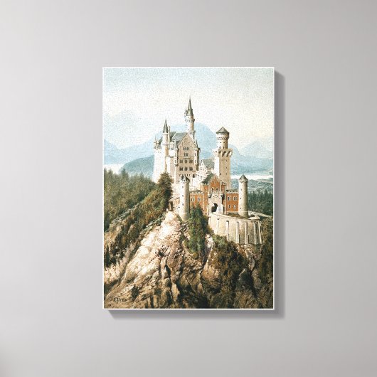 Schloss Neuschwanstein Castle Canvas Afdruk (Voorkant)