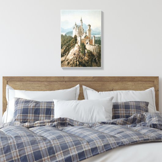 Schloss Neuschwanstein Castle Canvas Afdruk (Insitu (Slaapkamer))