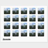 Schloss Neuschwanstein Castle Vierkante Sticker (Vel)