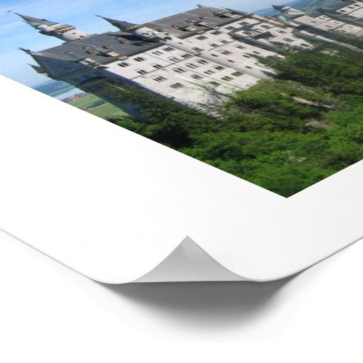 Schloss Neuschwanstein, Duitsland Poster (Hoek)