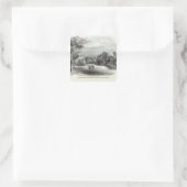 Schloss Rosenau nabij Coburg Vierkante Sticker (Tas)