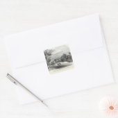 Schloss Rosenau nabij Coburg Vierkante Sticker (Envelop)