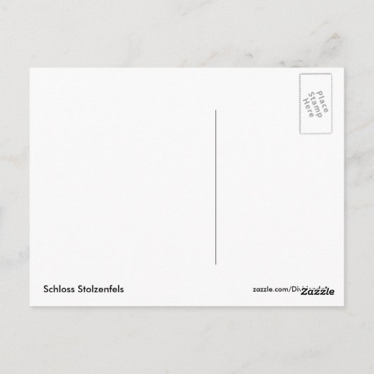 Schloss Stolzenfels Briefkaart (Achterkant)