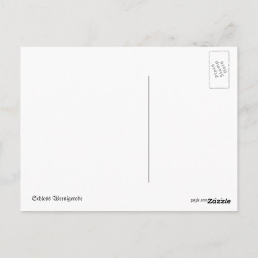 Schloss Wernigerode Briefkaart (Achterkant)