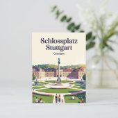 Schlossplatz Stuttgart Duitsland Briefkaart (Staand voorkant)
