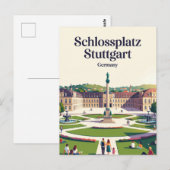 Schlossplatz Stuttgart Duitsland Briefkaart (Voorkant / Achterkant)