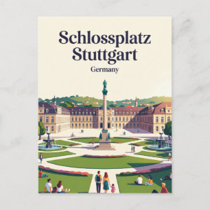 Schlossplatz Stuttgart Duitsland Briefkaart