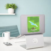 Schluchsee Duitsland kaart reisposter Sticker (Laptop op bureau)