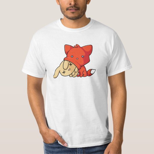 SCHLUP Fox Eating Rabbit T-shirt (Voorkant)