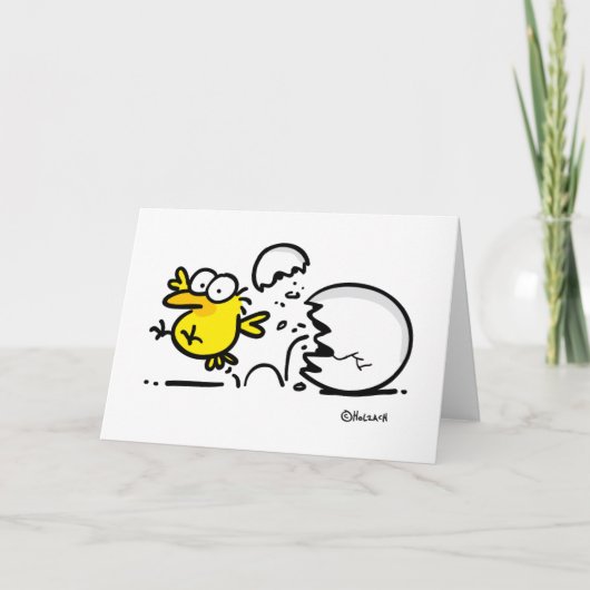 Schlüpfendes Küken Feestdagen Kaart (Voorkant)