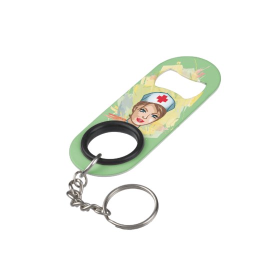 Schlüsselanhänger /Flaschenöffner - Schwester Herz Mini Flessenopener (Achterkant Gekanteld)