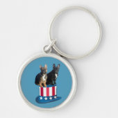 Schlüsselanhänger französische Bulldoggen Hut Sleutelhanger (Voorkant)