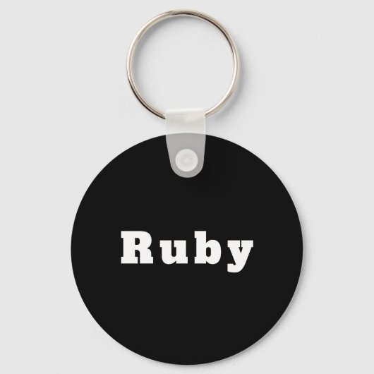 Schlüsselanhänger mit Namen Ruby Sleutelhanger (Voorkant)