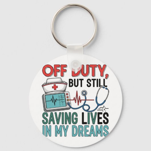 Schlüsselanhänger Nurse off Duty Sleutelhanger (Achterkant)