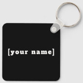 Schlüsselanhänger schwarz weiss mit Deinem Namen Sleutelhanger (Achterkant)
