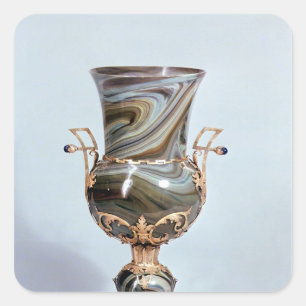 Schmelzglas door Salviati en Co. van Venetië Vierkante Sticker