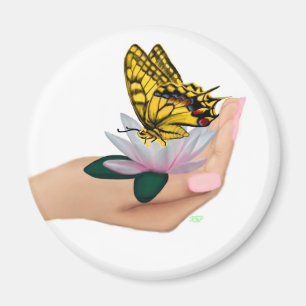 Schmetterling in de hand magneet