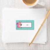 Schmetterling mit Blume Etiket (Insitu)