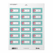 Schmetterling mit Blume Etiket (Full Sheet)