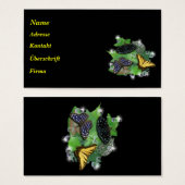 Schmetterling mit Sternchen, Regentropfen, Blätter Visitekaartjes (Voorkant /achterkant)