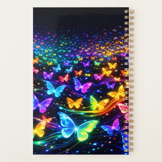 Schmetterling Notizblock neon Planner (Achterkant)