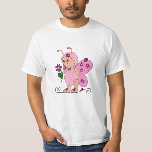 Schmetterling Rosa T-shirt (Voorkant)