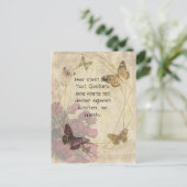 Schmetterling und Blumen # 11 , personalisierbar Briefkaart (Staand voorkant)