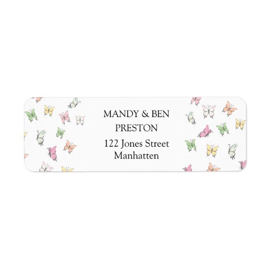 Schmetterlinge — adresskleber etiket (Voorkant)