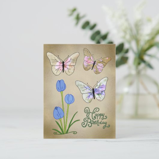 Schmetterlinge  briefkaart (Staand voorkant)
