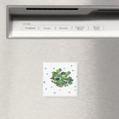 Schmetterlinge mit Blätter, Regentropfen, Perlen Magneet (Insitu (Vaatwasser))