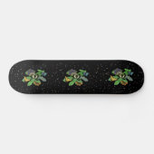 Schmetterlinge mit Blätter, Regentropfen, Sterne Skateboard (Horizontaal)