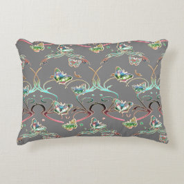 Schmetterlinge Verzierungen Grau  Accent Kussen