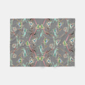 Schmetterlinge Verzierungen Grau Fleece Deken (Voorkant (Horizontaal))