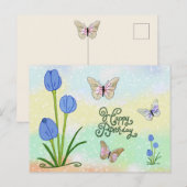 Schmetterlinge Vintag Postkarte Briefkaart (Voorkant / Achterkant)