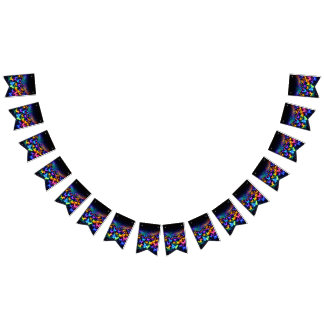 Schmetterlings wimpl in Neonfarben Vlaggetjes